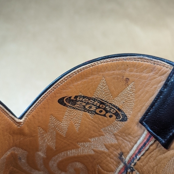 Lucchese Boots men's size 8.5EE black cherry leather classic Western cowboy boot - Picture 12 of 13